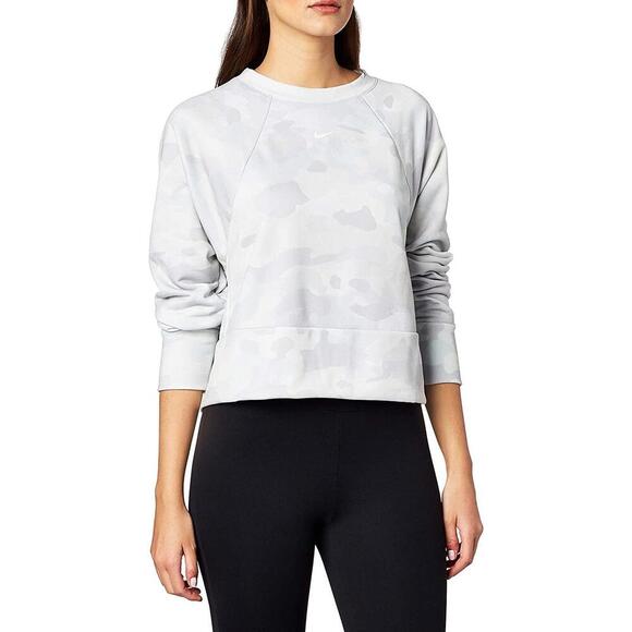 Nike Tops - Nike Women's Dri-FIT Wolf Grey  Camo Training Top (CJ7746-010) Size L